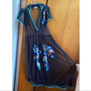 ASOS sheer embroidered overdress dress